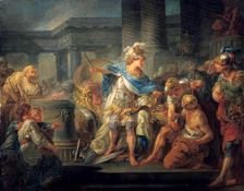 Alexander Cuts the Gordian Knot late 18th/early 19th century. Artist: Jean Simon Berthelemy