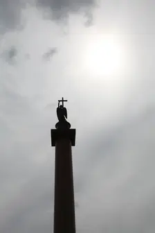 Alexander Column, St Petersburg, Russia, 2011. Creator: Sheldon Marshall