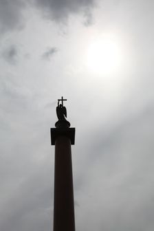 Alexander Column, St Petersburg, Russia, 2011. Creator: Sheldon Marshall