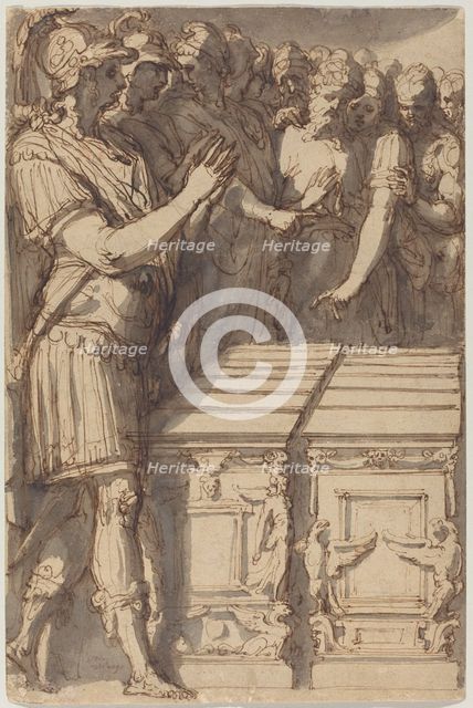 Alexander Consecrating the Altars for the Twelve Olympian Gods, 1545/1547. Creator: Perino del Vaga.