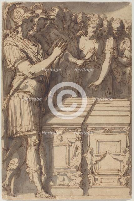 Alexander Consecrating the Altars for the Twelve Olympian Gods, 1545/1547. Creator: Perino del Vaga.