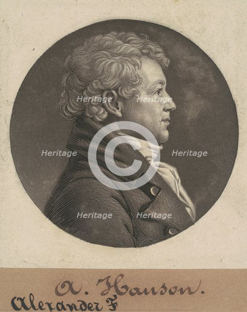 Alexander Contee Hanson, 1804. Creator: Charles Balthazar Julien Févret de Saint-Mémin.