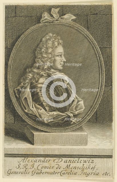 Alexander Danilovich Menshikov, Generalissimo, Prince of the Holy Roman Empire, 1705. Creator: Anonymous.
