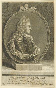 Alexander Danilovich Menshikov, Generalissimo, Prince of the Holy Roman Empire, 1705. Creator: Anonymous