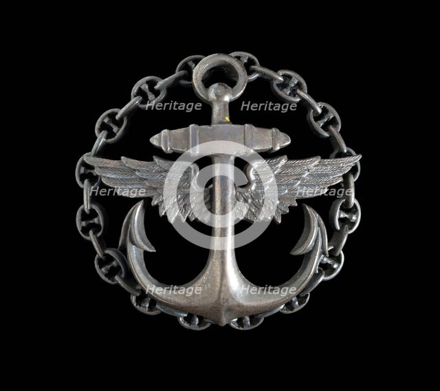 Alexander de Seversky Navy Aero School badge. Creator: Unknown.
