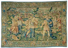 Alexander Encounters Thalestris, Queen of the Amazons, from The Story of Alexander..., c. 1600. Creator: Unknown