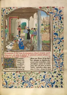 Alexander Fights with a Lion and Kills Clitus; Livre des fais d'Alexandre le grant, about 1470-1475. Creator: Master of the Jardin de vertueuse consolation