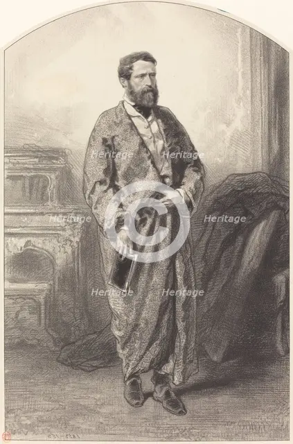 Alexander Gabriel Descamps, 1853. Creator: Paul Gavarni.