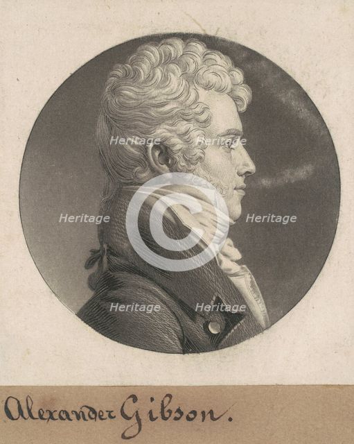 Alexander Gibson, 1808. Creator: Charles Balthazar Julien Févret de Saint-Mémin.