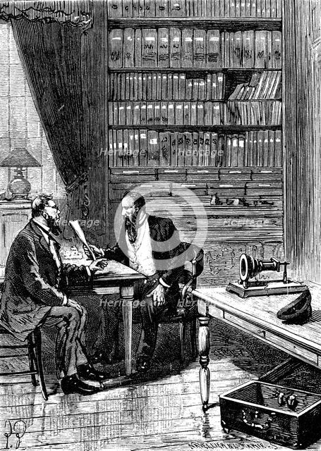 Alexander Graham Bell (1847-1922), Scottish-born American inventor, 1876. Artist: Unknown