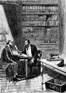 Alexander Graham Bell (1847-1922), Scottish-born American inventor, 1876