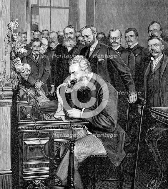 Alexander Graham Bell (1847-1922), Scottish-born American inventor. Artist: Unknown