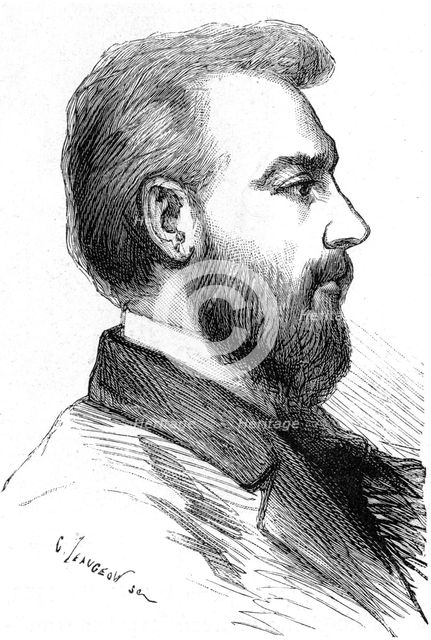 Alexander Graham Bell, Scottish born American inventor, c1880.  Creator: Unknown.