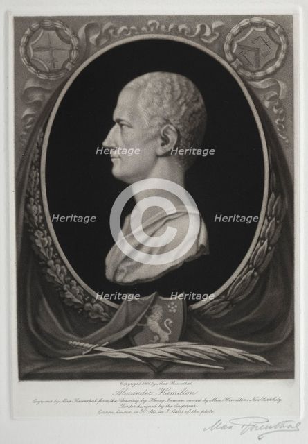 Alexander Hamilton, 1901. Creator: Max Rosenthal (American, 1833-1918).