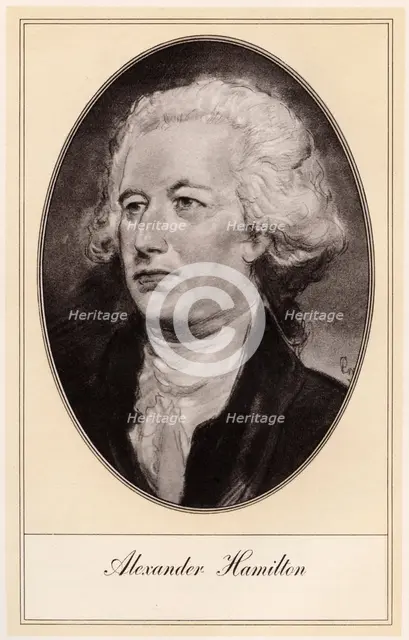 Alexander Hamilton, American politician, (early 20th century).Artist: Gordon Ross