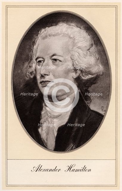 Alexander Hamilton, American politician, (early 20th century).Artist: Gordon Ross