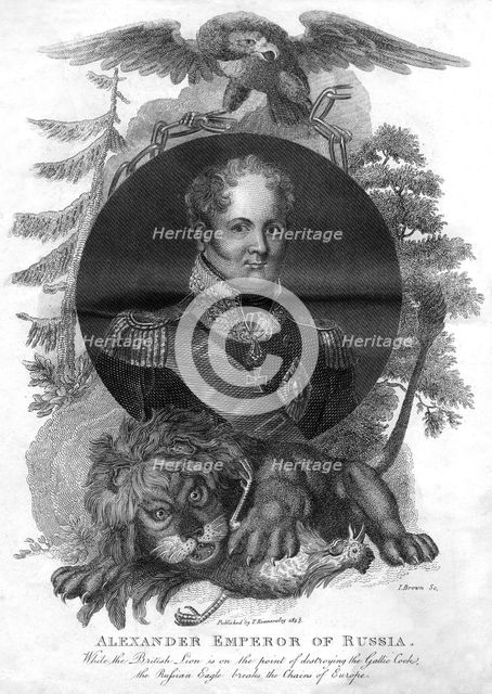 Alexander I, emperor of Russia (1777-1825), 1816.Artist: I Brown