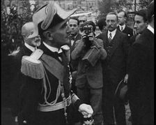 Alexander I, His Majesty the King of Yugoslavia Walking Through a Crowd, 1934. Creator: British Pathe Ltd