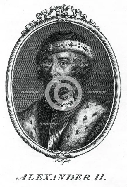 Alexander II, King of Scotland.Artist: Hall
