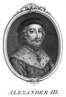 Alexander III, King of Scotland.Artist: Hall