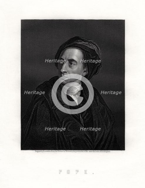 Alexander Pope, English poet, 19th century. Artist: Posselwhite