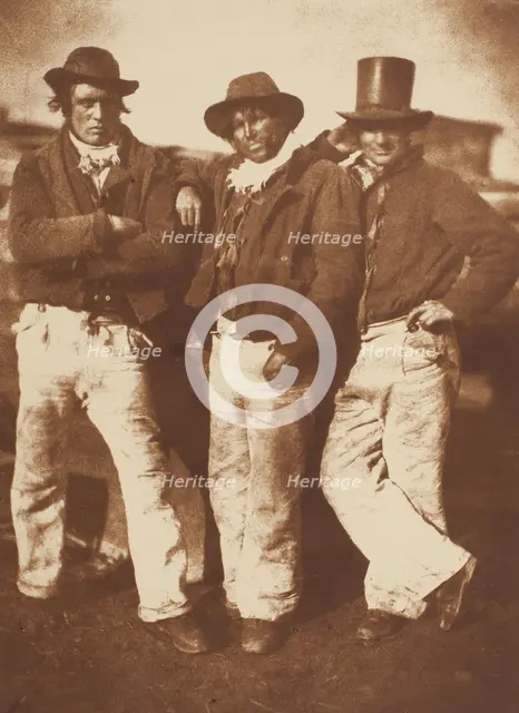 Alexander Rutherford, William Ramsay, and John Liston, Newhaven, 1843/47, printed c. 1916. Creators: David Octavius Hill, Robert Adamson, Hill & Adamson.