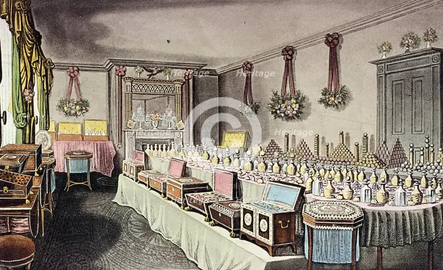 Alexander Ross's Ornamental Hair and Perfumery Warehouse, Bishopsgate, London, 1816. Artist: Anon