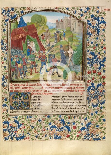 Alexander's Illness at the Cydnus River and the Death of Sisinnes, about 1470-1475. Creator: Master of the Jardin de vertueuse consolation.