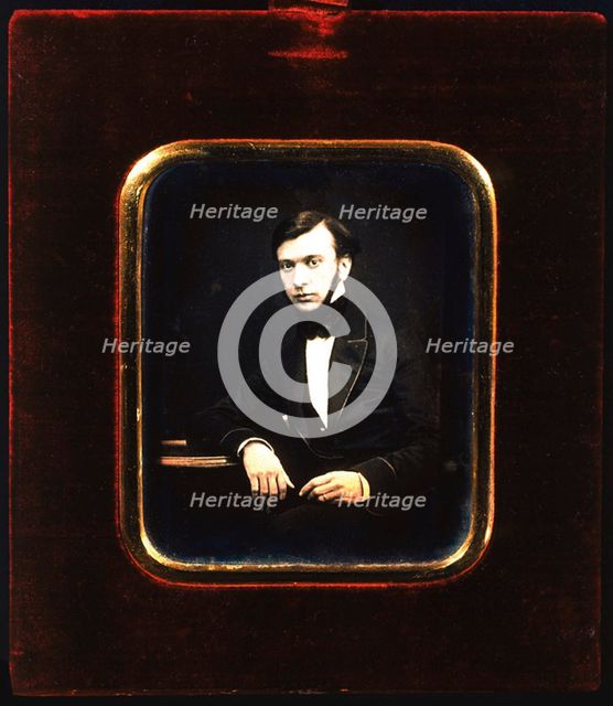 Alexander Sukhovo-Kobylin, Russian playwright, 1850. Artist: Anon