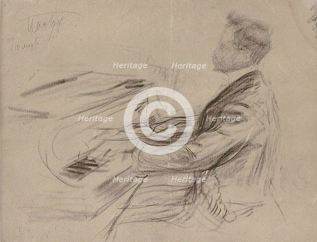 Alexander Scriabin (1872-1915) at the grand piano, 1909.