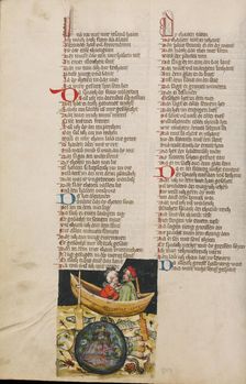 Alexander the Great under Water; Weltchronik, about 1400-1410. Creator: Unknown