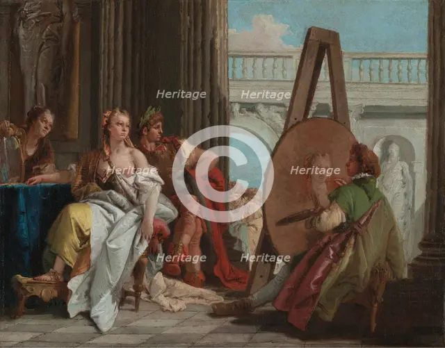 Alexander the Great and Campaspe in the Studio of Apelles, about 1740. Creator: Giovanni Battista Tiepolo.