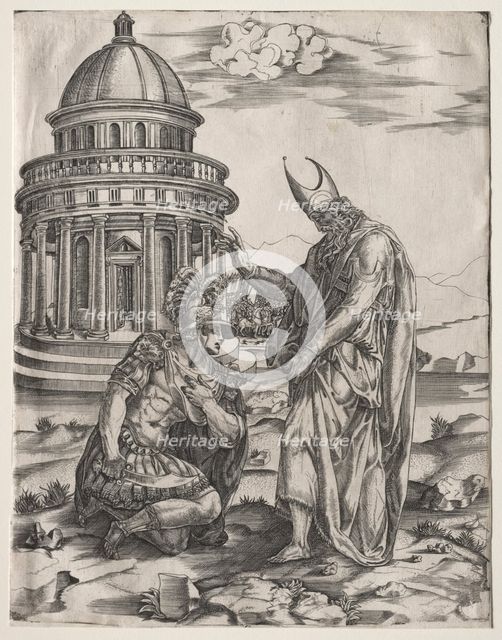 Alexander the Great and the High Priest of Jerusalem, mid 1540s. Creator: Master IRs (Italian).