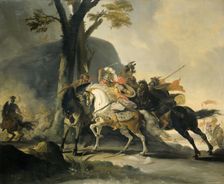 Alexander the Great at the Battle of the Granicus against the Persians, 1737. Creator: Cornelis Troost