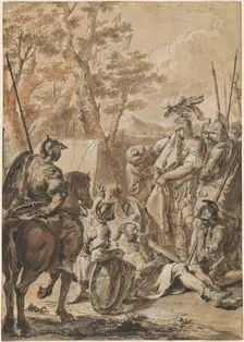 Alexander the Great before the Corpse of Darius, 1750s/1760s. Creator: Francesco Fontebasso