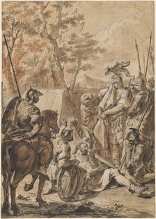 Alexander the Great before the Corpse of Darius, 1750s/1760s. Creator: Francesco Fontebasso