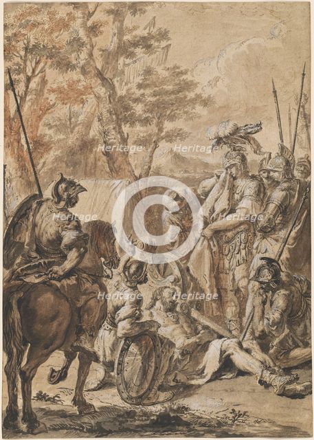 Alexander the Great before the Corpse of Darius, 1750s/1760s. Creator: Francesco Fontebasso.