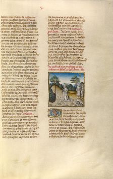 Alexander the Great Consulting the Oracle of the Tree; Miroir Historial, about 1475. Creator: Unknown