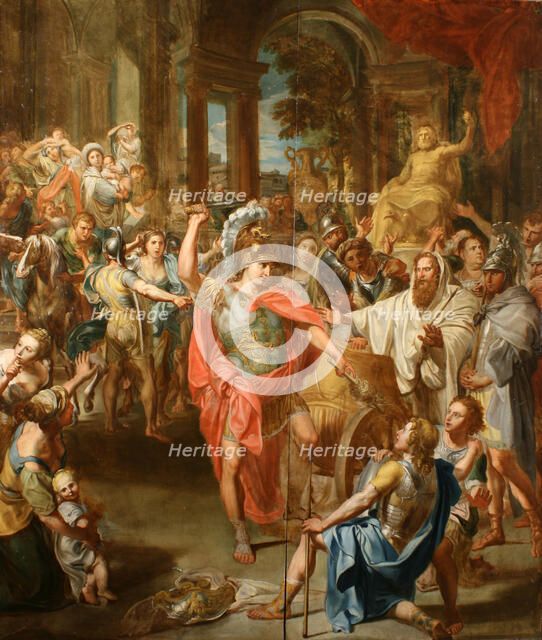 Alexander the Great Cutting the Gordian Knot.