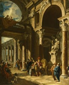 Alexander the Great Cutting the Gordian Knot, c1718-1719. Creator: Giovanni Paolo Panini
