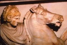 Alexander the Great fights the Persians, 4th century BC. (20th century)