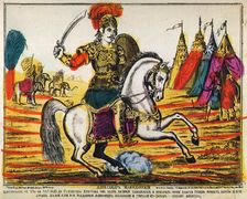 Alexander the Great, Lubok print, 1869