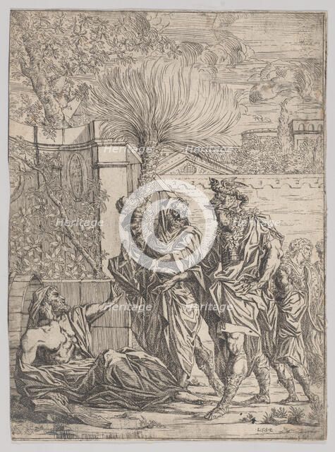 Alexander the Great meeting Diogenes, ca. 1580-1640. Creator: Anon.