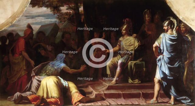 Alexander the Great receiving the news of the death by immolation of the gymnosophist Calanus. Artist: Champaigne, Jean-Baptiste de (1631-1681)