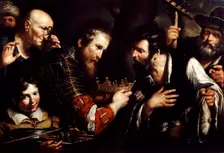 Alexander the Great Restoring the Throne Usurped by Abdolomino 17th century. Artist: Bernardo Strozzi