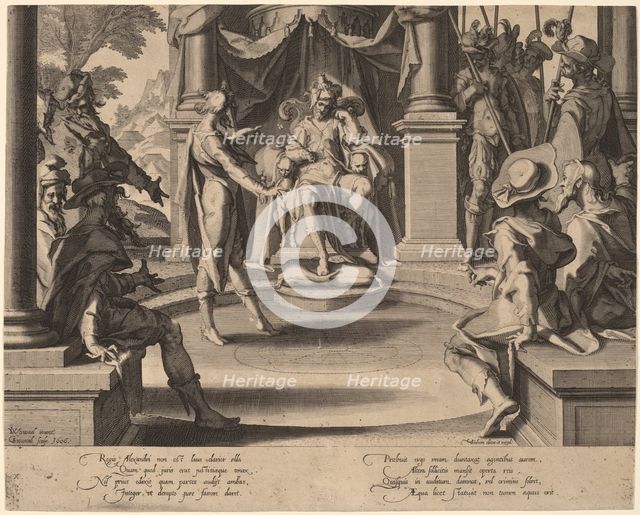 Alexander the Great Seated in Justice, 1606. Creator: Willem van Swanenburg.
