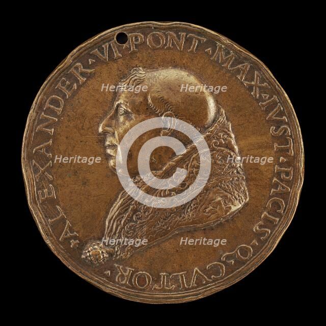 Alexander VI (Rodrigo Borgia, c. 1431-1503), Pope 1492 [obverse], 1492/1503. Creator: Unknown.