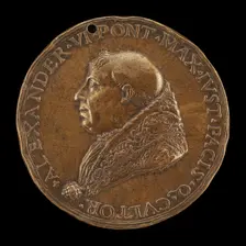 Alexander VI (Rodrigo Borgia, c. 1431-1503), Pope 1492 [obverse], 1492/1503. Creator: Unknown