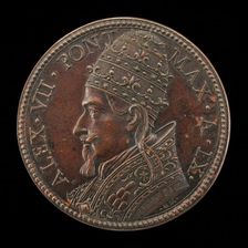 Alexander VII (Fabio Chigi, 1599-1667), Pope 1655 [obverse], 1663. Creator: Gaspare Morone Mola