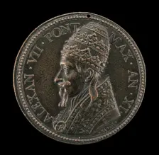 Alexander VII (Fabio Chigi, 1599-1667), Pope 1655 [obverse], 1665. Creator: Gaspare Morone Mola
